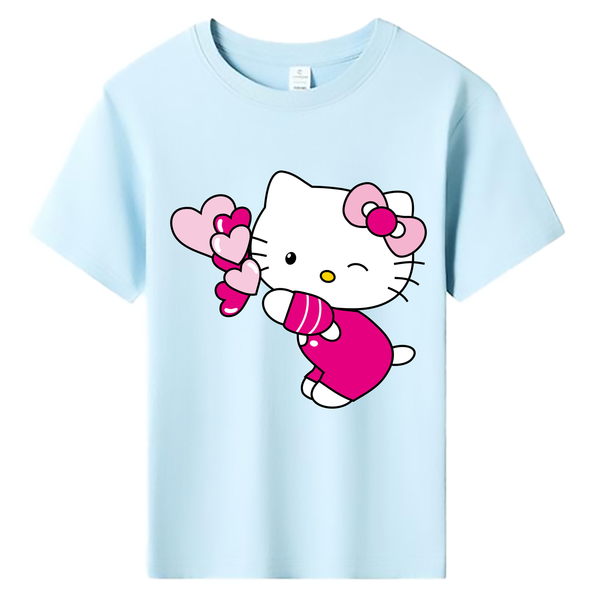 （画像用） Hello Kitty ハローキティ 綿100％キッズTシャツ（フロントプリント）